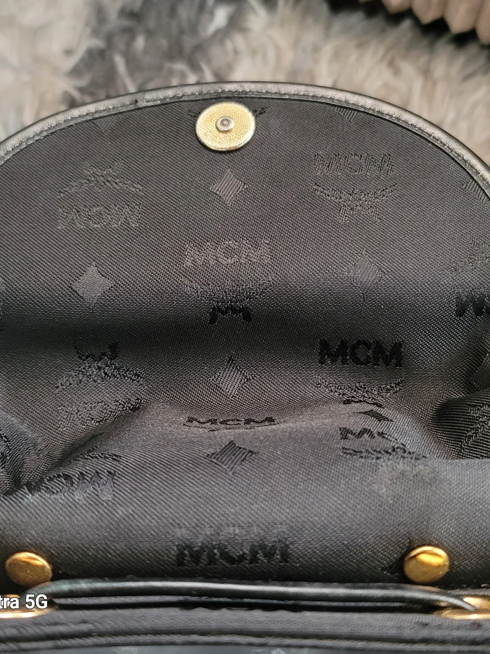MCM Black Logo Jacquard Canvas Backpack - Black
